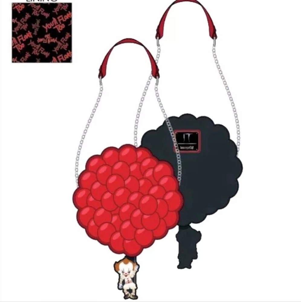 Horror Loungefly: IT Pennywise you'll float too Cosplay crossbody bag purse New